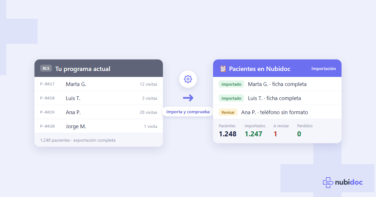 Migrar de software de gestión sin perder datos: guía para clínicas