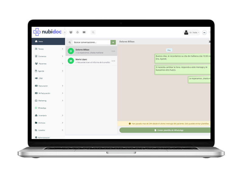 Nubidoc: WhatsApp para clínicas: recordatorios y mensajes